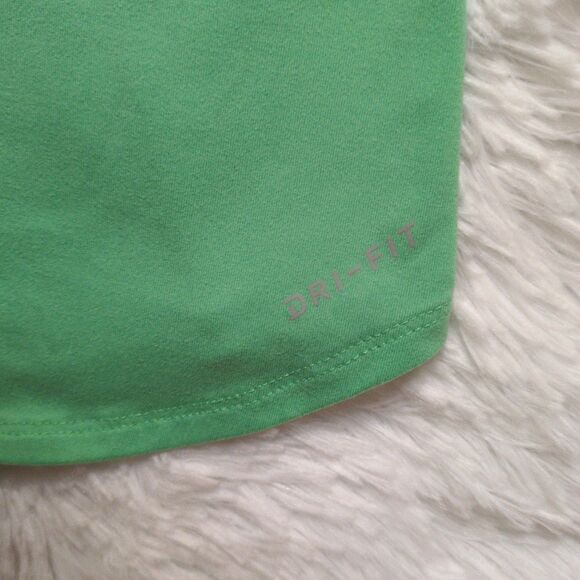 Nike Court Dry Pure Womens XS Quarter Zip Tennis Top Lime Green 3/4 Sleeve - Picture 5 of 9